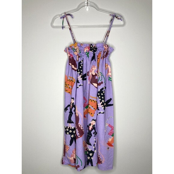 ZARA Dress Women Small Purple Women in ART Collar Miranda Makaroff Stretch Top - Picture 5 of 5